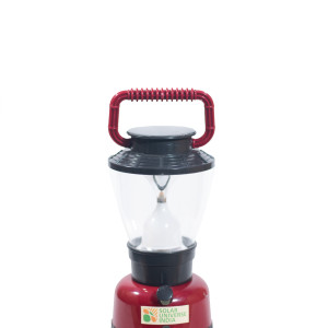 Solar LED Lamp cum Lantern with 360 degrees white LED lighting,  Fancy Body with Plastic Handle, inbuilt battery & solar panel - 6 Modes