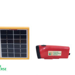 SUI Rechargeable Solar LED Torch with 2 Light Modes, Inbuilt Lithium Battery and Hybrid Charging