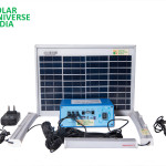 DC Solar Home Lighting System & Kit with 3x 6V-DC Outputs, 3 Weatherproof LED tubes, Inbuilt Lithium Battery, Solar Panel & USB M