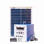 SUI Multipurpose Solar Home System with FM Radio, USB Mobile Charger, LED bulbs (2) and Battery - 84Wh Battery & 20W Solar Panel
