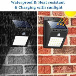 Solar Motion Sensor Wall Light for Outdoor Use with Multiple LEDs - Pack of 2 PCs