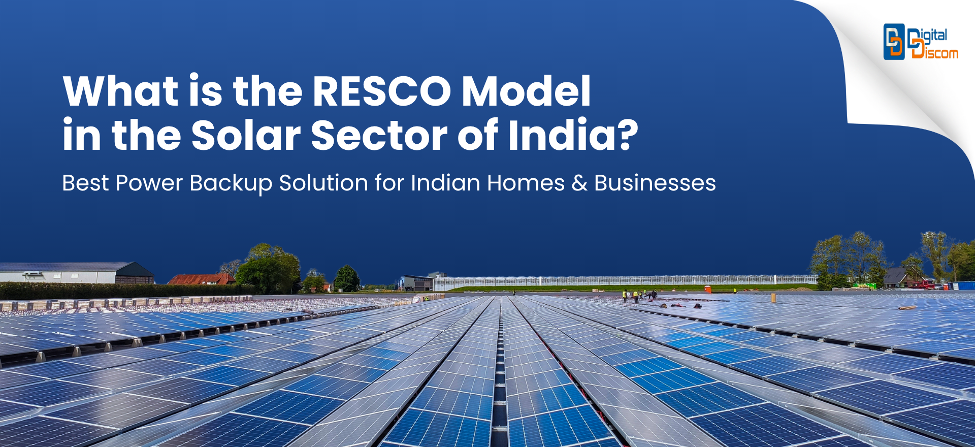 What is the RESCO Model in the Solar Sector of India?